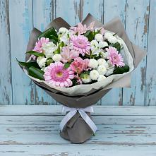 Букет цветов из:  Герберы, Альстромерии и Хризантемы в Свердловский