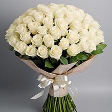 Букет 101 беля роза Белоснежка в Свердловский