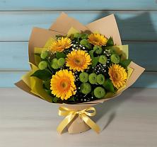 Букет цветов из:  Герберы и Хризантемы в Свердловский