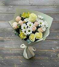 Букет цветов из:  Альстромерии, Розы и Хризантемы в Свердловский