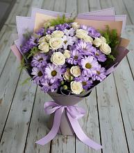 Букет цветов из:  Хризантемы и Розы в Свердловский